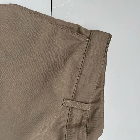 PGA Tour Mens Flat Font High Rise Chino Shorts Slash Pocket Beige - Picture 3 of 9